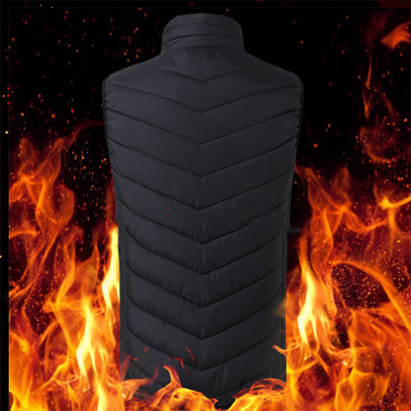 Fashionable Men's Stand Collar Heated Cotton Vest