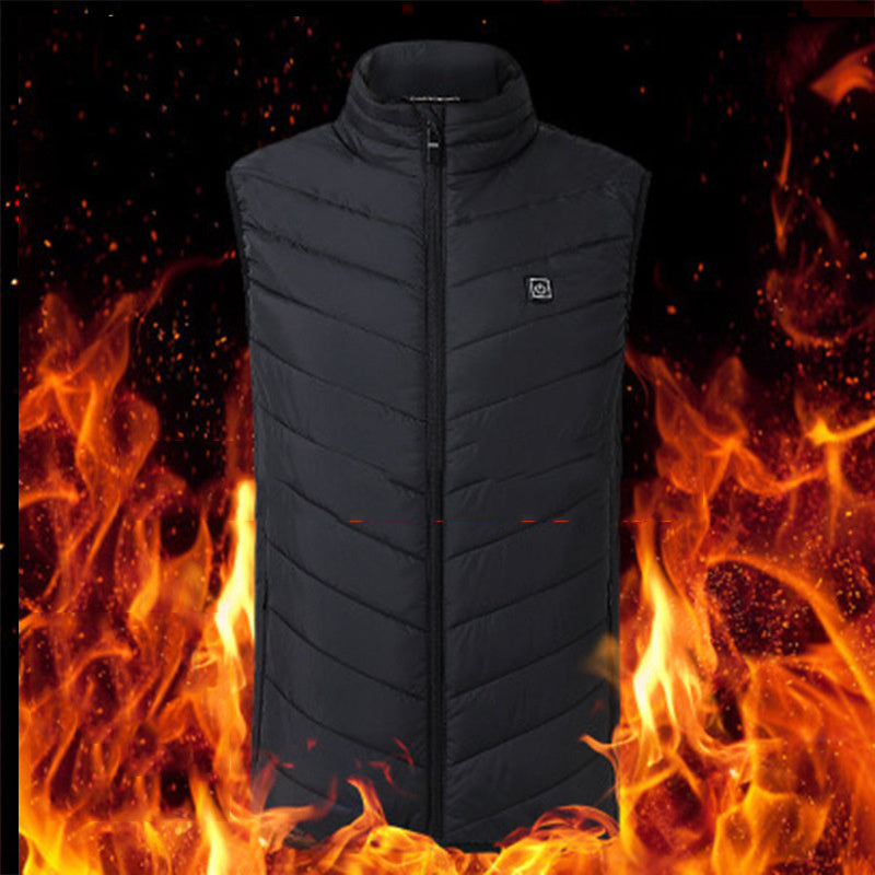 Fashionable Men's Stand Collar Heated Cotton Vest