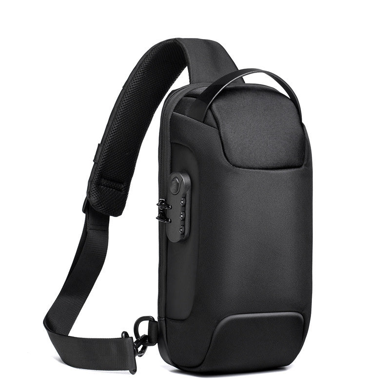 Waterproof USB Anti-theft Bag- Multifunction Lockable Travel Chest Pack