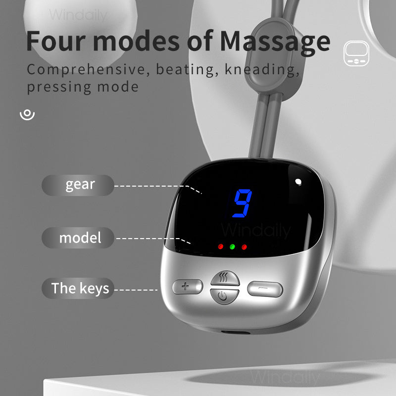 Mini Portable Massager- Electric heat EMS TENS Pulse-Hot Compress Smart Massager