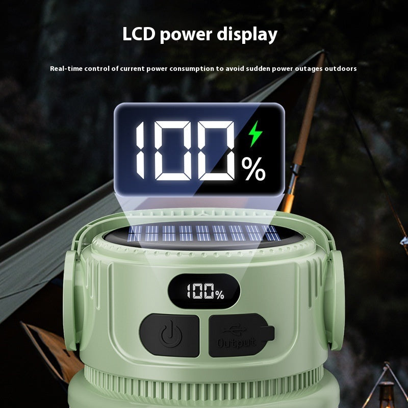 Solar Multi-gear Adjustable Outdoor Portable Charging Camping Lantern