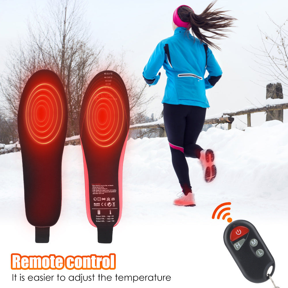 Rechargeable Heated Insoles For Men/Women-Cut To Any Size-with remote control adjuster