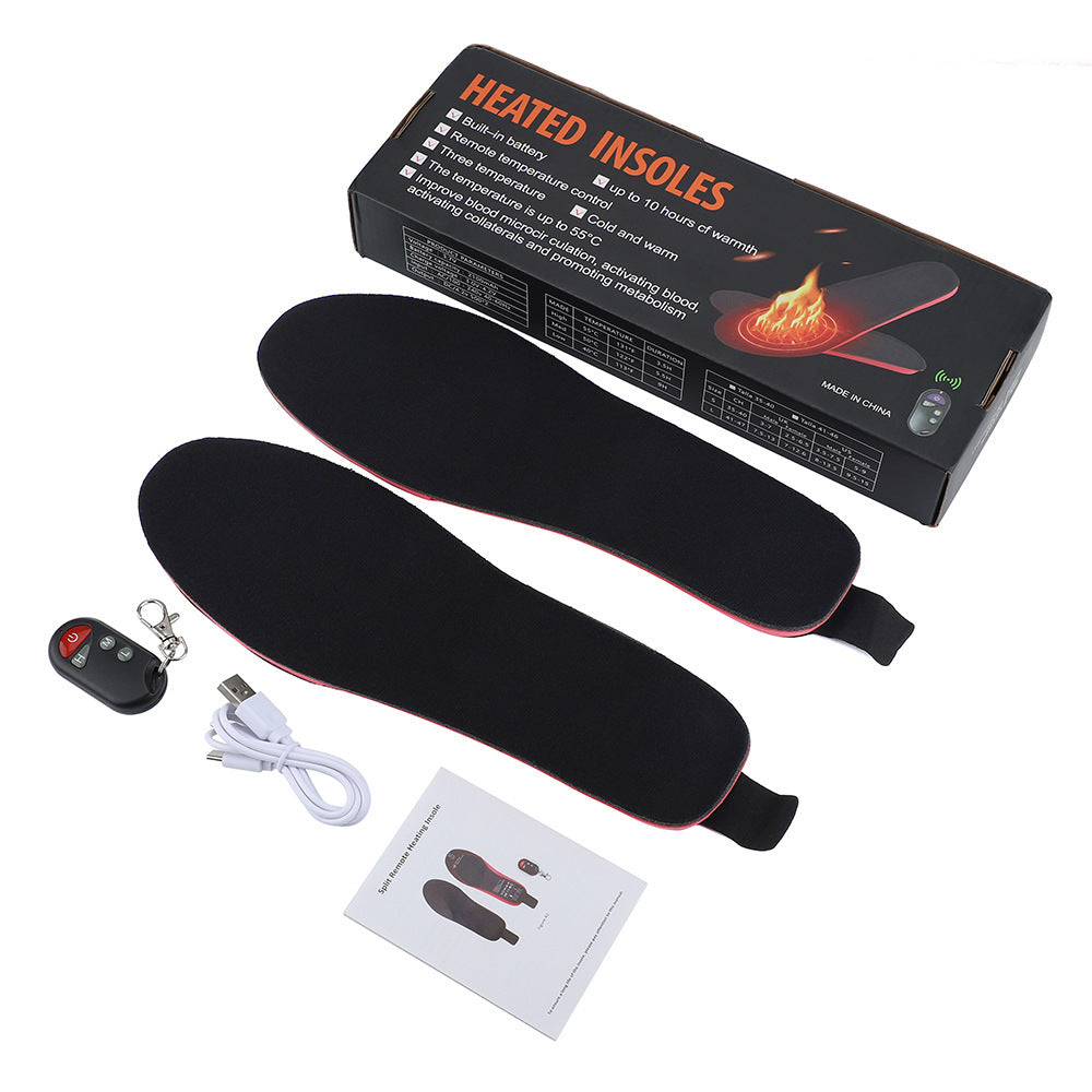 Rechargeable Heated Insoles For Men/Women-Cut To Any Size-with remote control adjuster