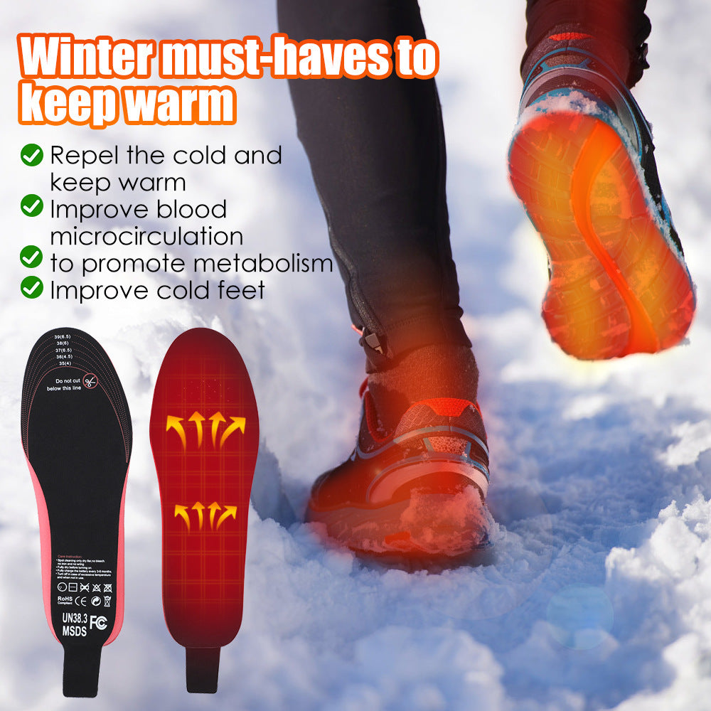 Rechargeable Heated Insoles For Men/Women-Cut To Any Size-with remote control adjuster